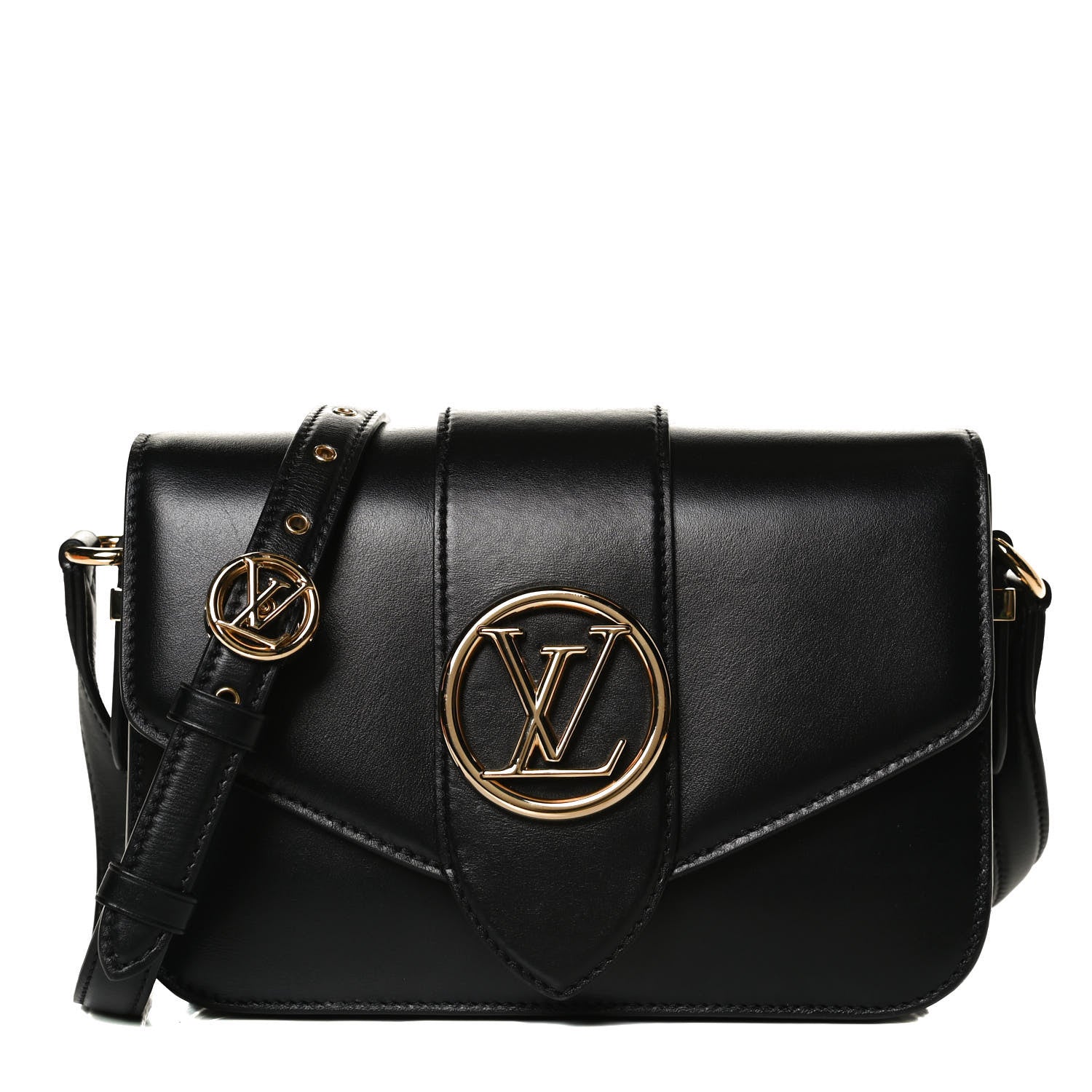 Louis Vuitton Smooth Calfskin LV Pont 9 Black 1 of 14