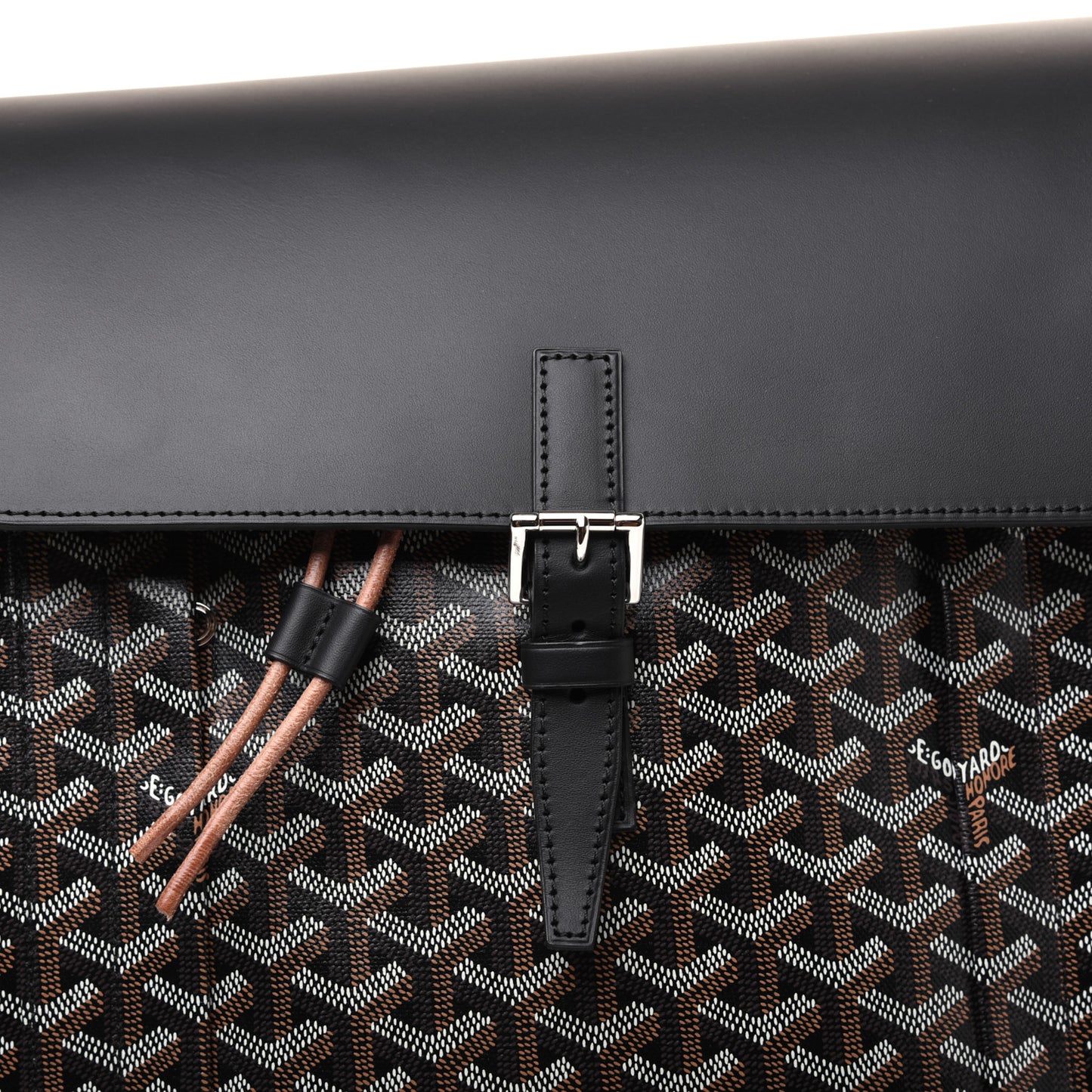 Goyardine Calfskin Alpin MM Backpack Black