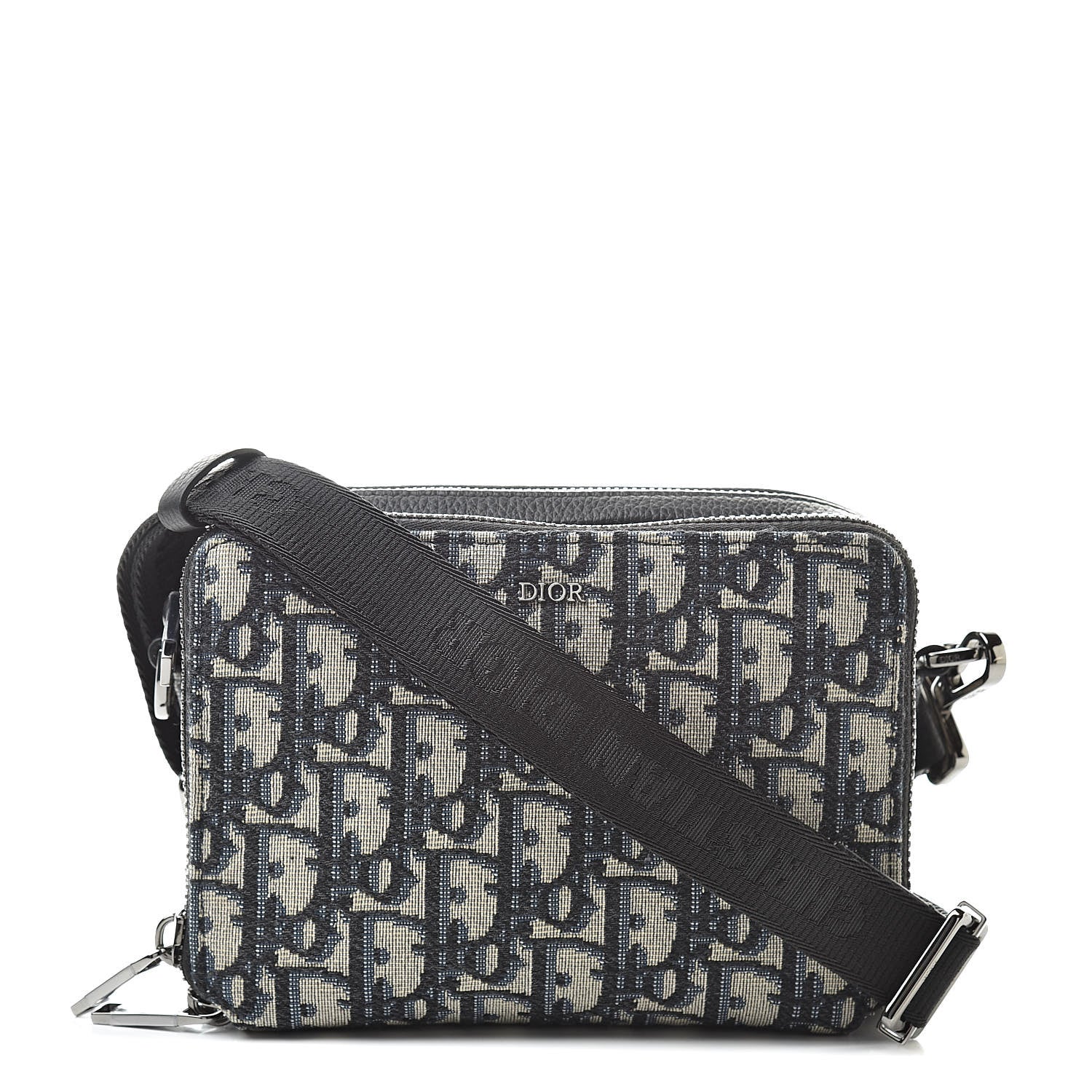 Christian Dior Oblique Pouch Navy Blue 1 of 11
