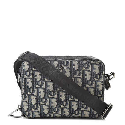 Christian Dior Oblique Pouch Navy Blue 1 of 11