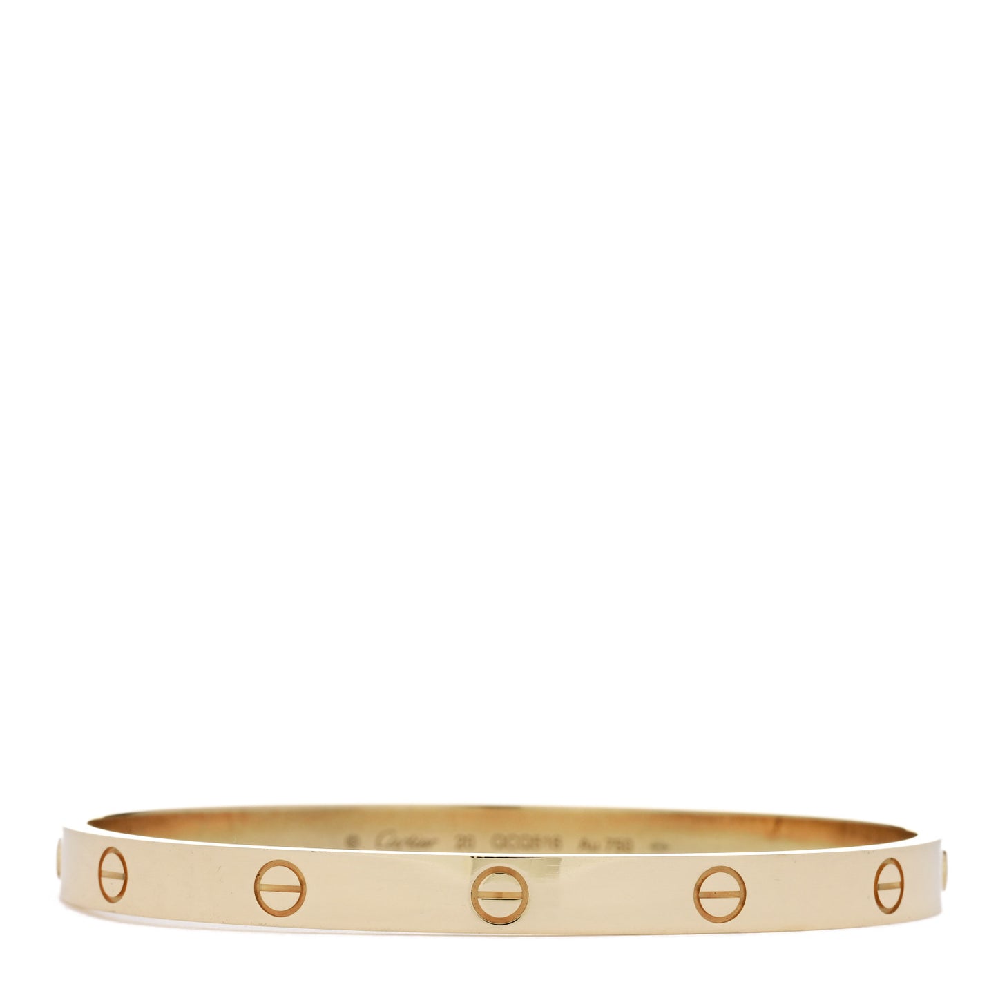 18K Yellow Gold LOVE Bracelet 20