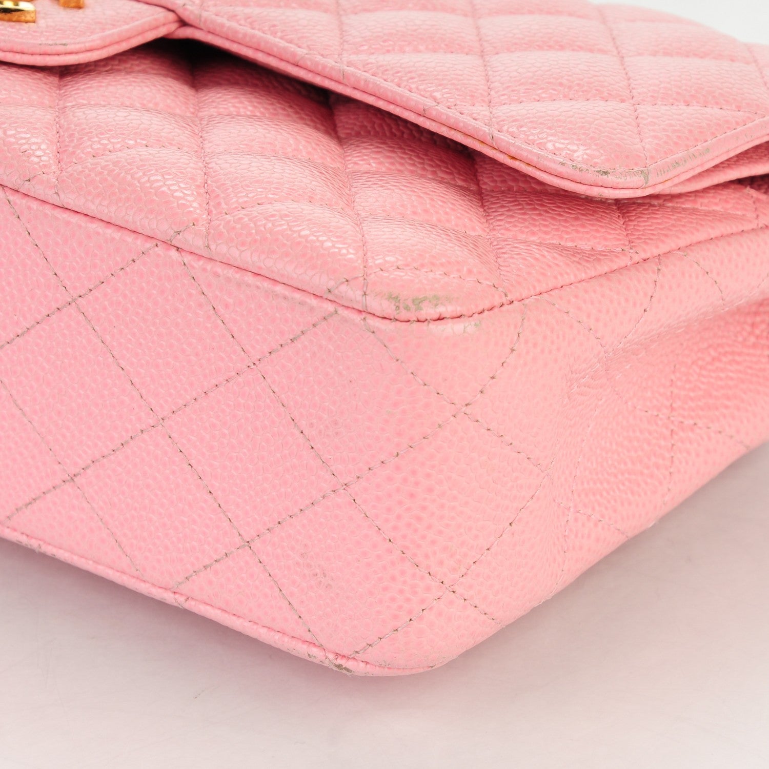Chanel Caviar Quilted Medium Double Flap Pink 12 of 17
