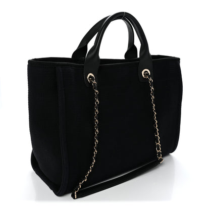 Chanel Mixed Fibers Small Deauville Tote Black 4 of 11