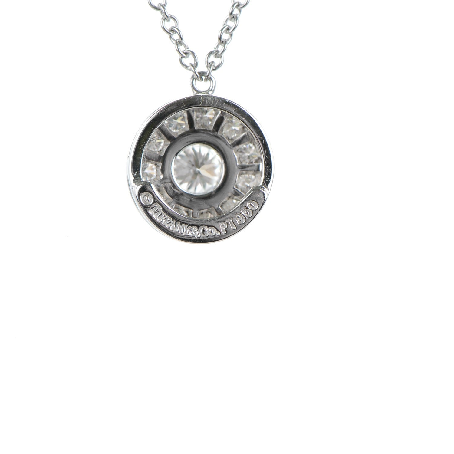 Tiffany Platinum Diamond .40ctw Circlet Pendant Necklace 4 of 6
