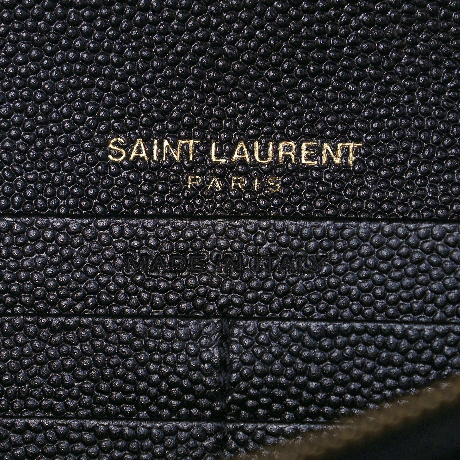 Saint Laurent Grain De Poudre Matelasse Chevron Monogram Chain Wallet Black 6 of 13