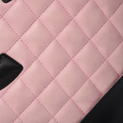 Chanel Calfskin Quilted Medium Cambon Tote Pink Black 12 of 12