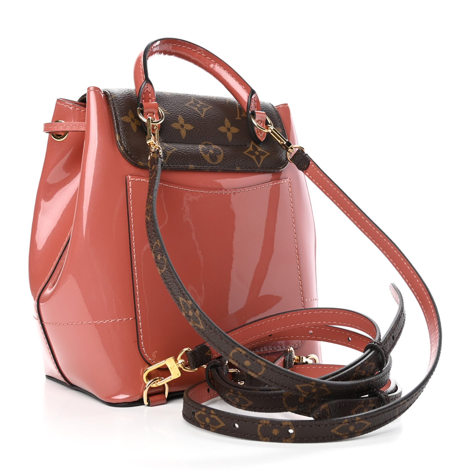 Louis Vuitton Patent Monogram Hot Springs Backpack Vieux Rose 2 of 10