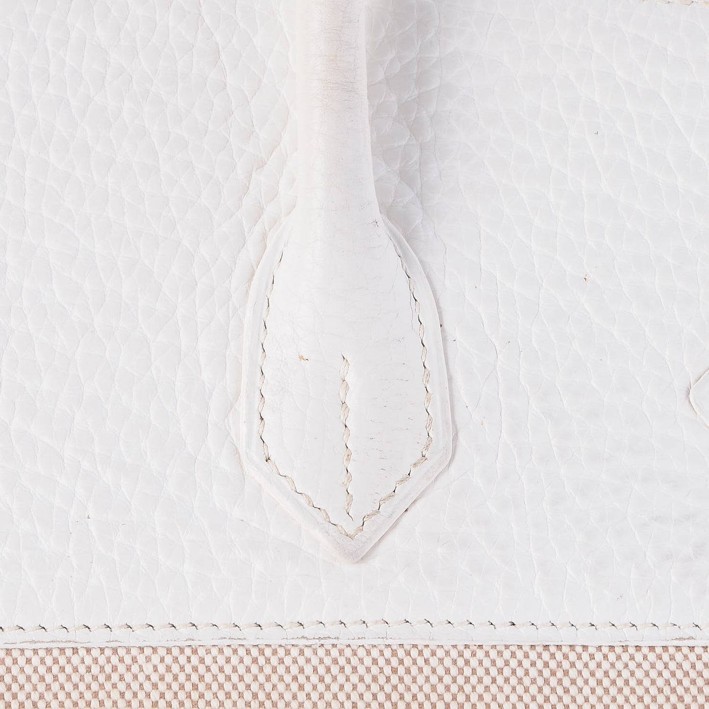 Toile Taurillon Clemence Birkin 35 White