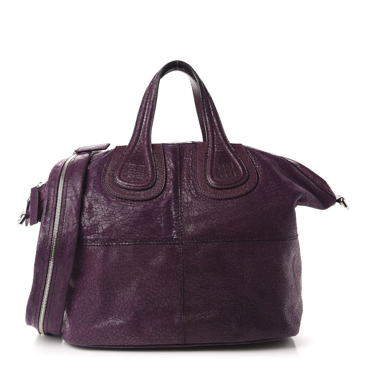 Givenchy Crackled Calfskin Medium Nightingale Aubergine 1 of 18