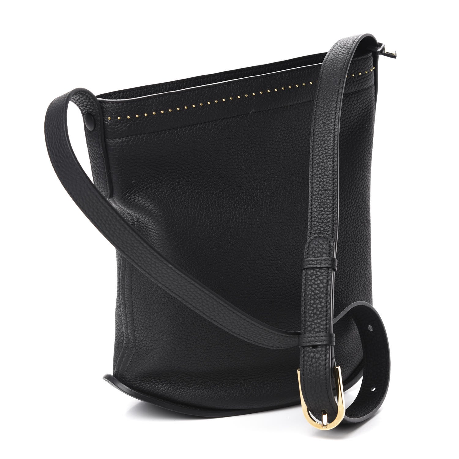 Delvaux Taurillon Pin Daily Studded Bucket Black 3 of 9