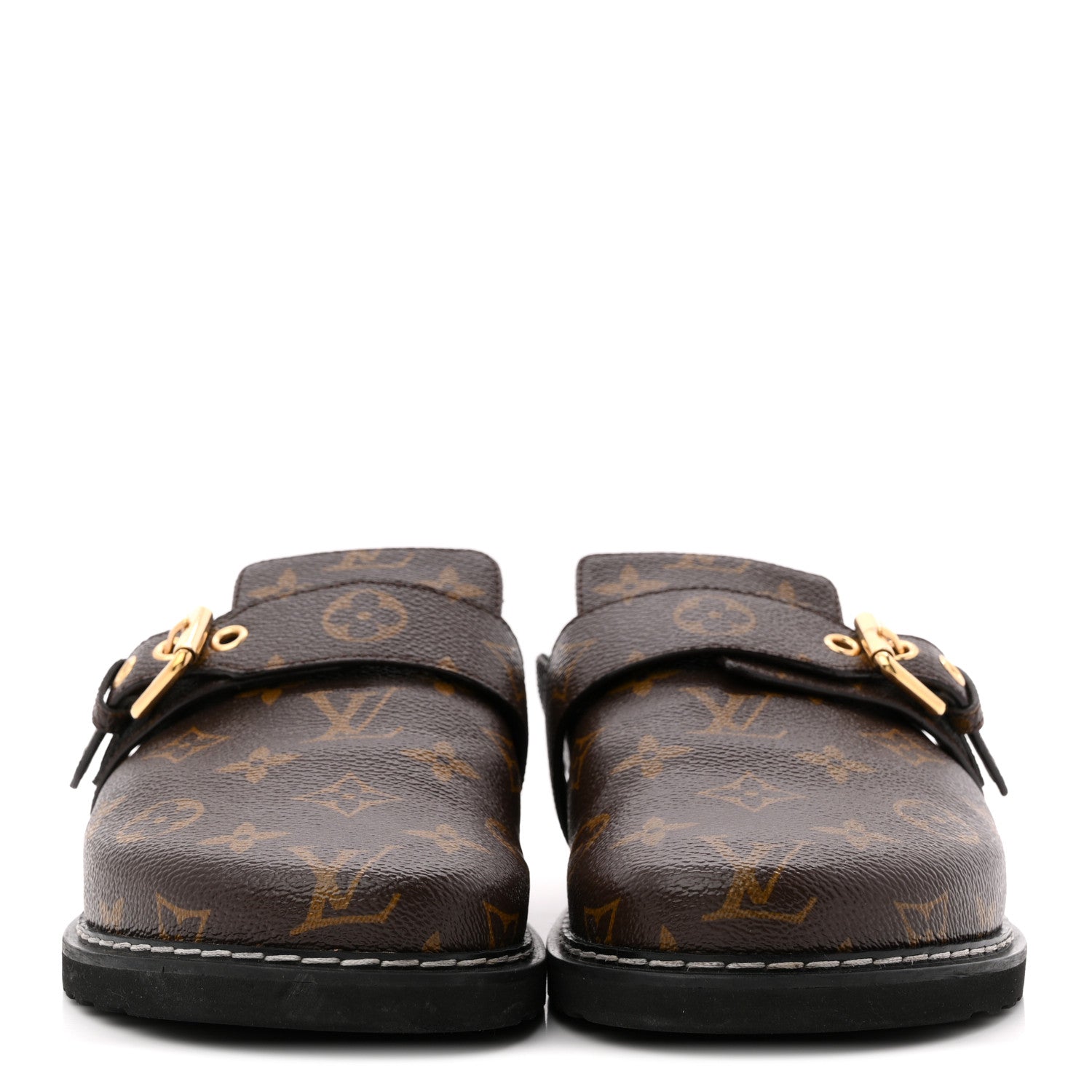 Louis Vuitton Patent Monogram Womens Cosy Flat Comfort Clog Mules 38 Brown 3 of 10