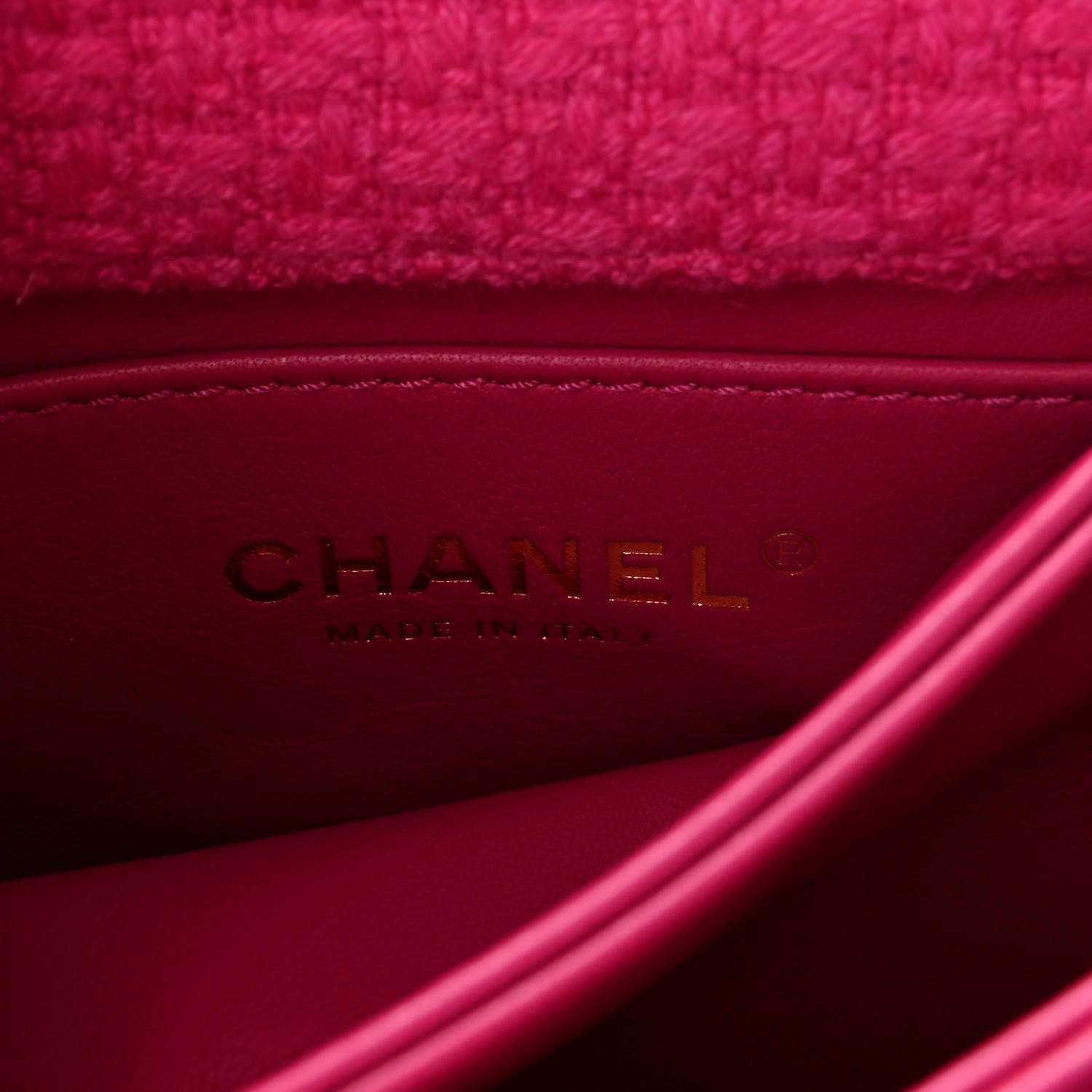 Chanel Cashmere Tweed Quilted Mini Bijoux Flap Fuchsia 6 of 11