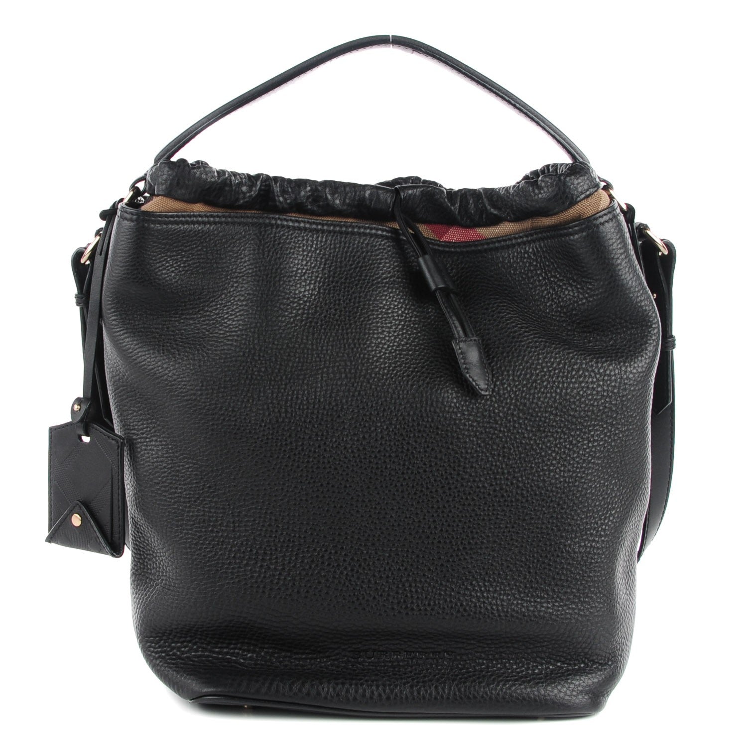 Burberry Grainy Calf Bucket Shoulder Bag Black 1 of 10