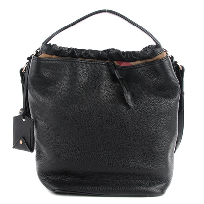 Burberry Grainy Calf Bucket Shoulder Bag Black 1 of 10