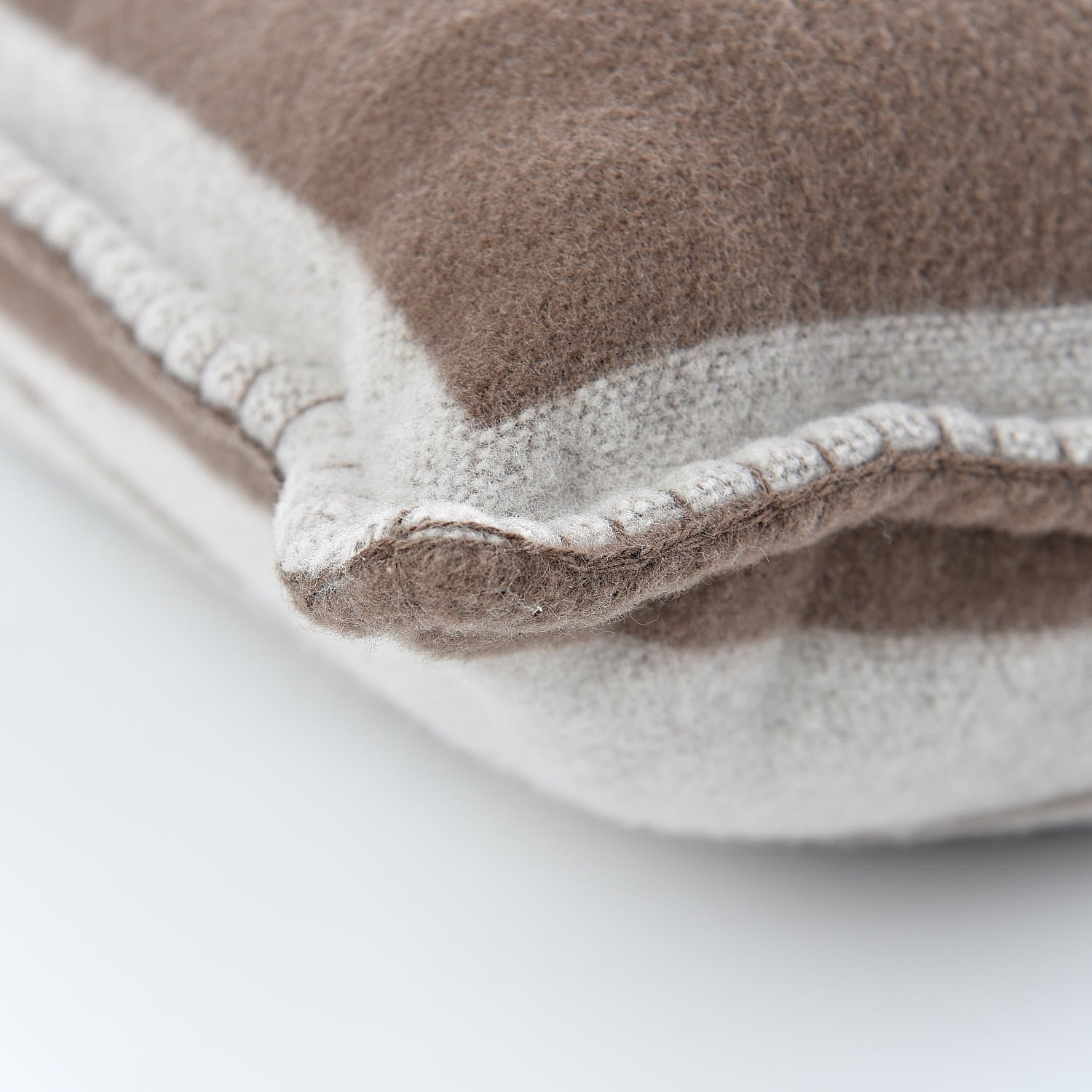 Chanel Merino Wool Cashmere CC Pillow Dark Beige Light Beige 7 of 9