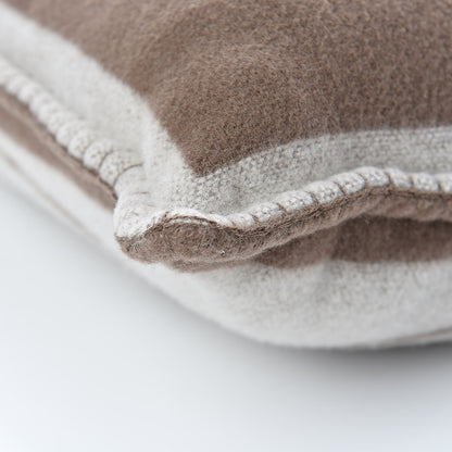 Chanel Merino Wool Cashmere CC Pillow Dark Beige Light Beige 7 of 9