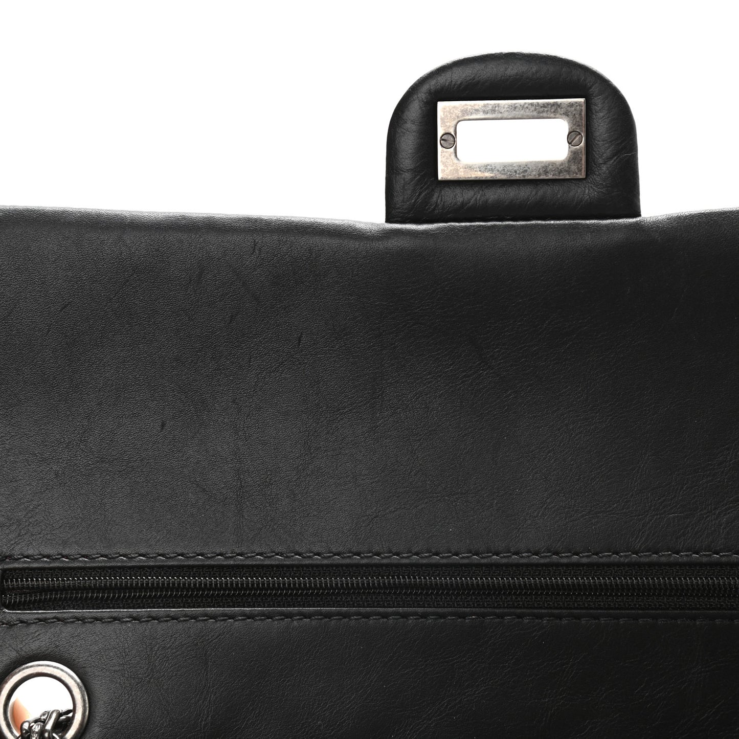 Aged Calfskin Quilted 2.55 Reissue 226 Flap Black