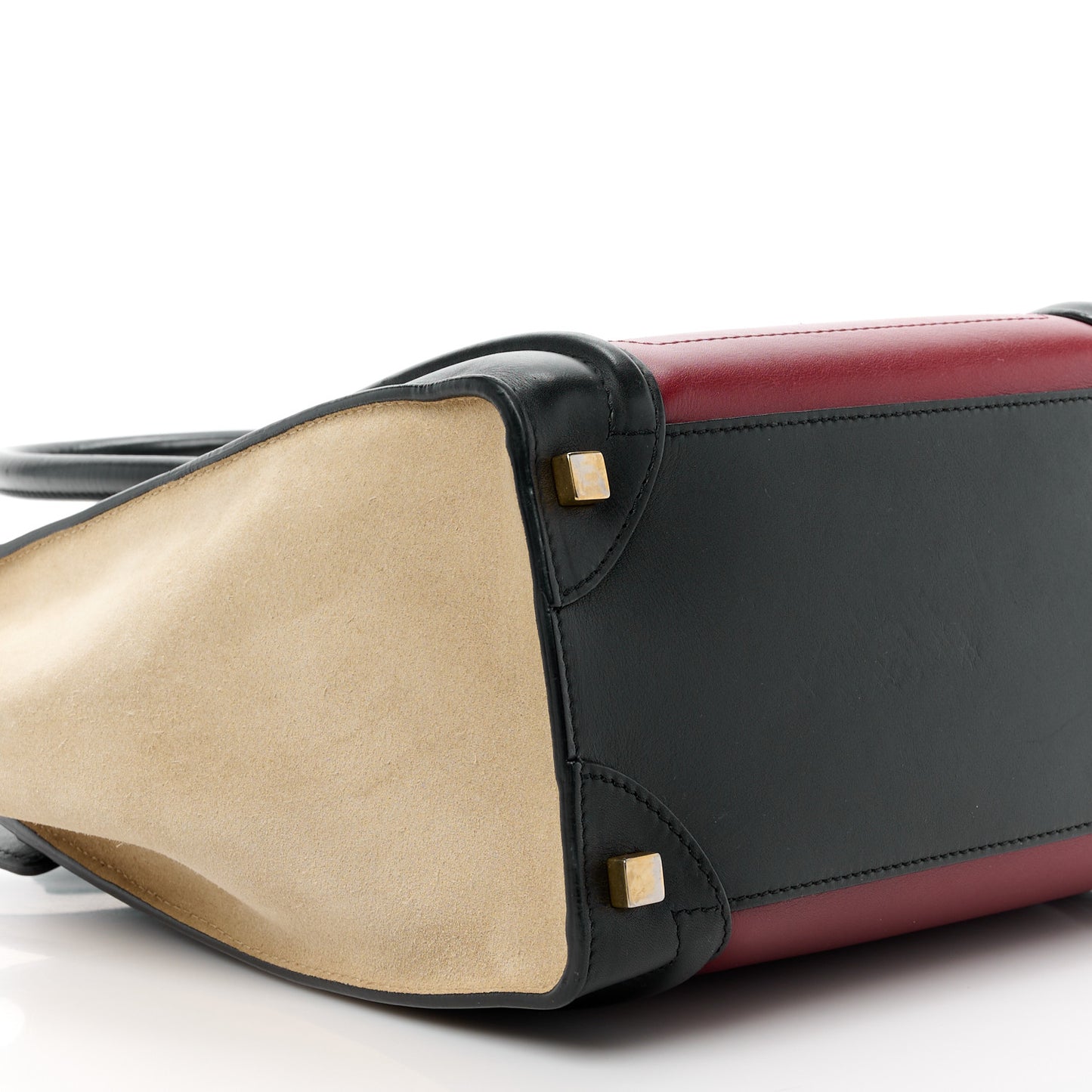 Smooth Calfskin Nubuck Micro Tri-Color Luggage Rust