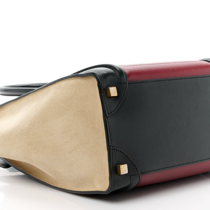 Celine Smooth Calfskin Nubuck Micro Tri-Color Luggage Rust 9 of 11