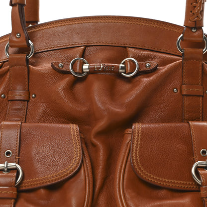 Christian Dior Calfskin My Dior Frame Double Pocket Satchel Brown 7 of 15
