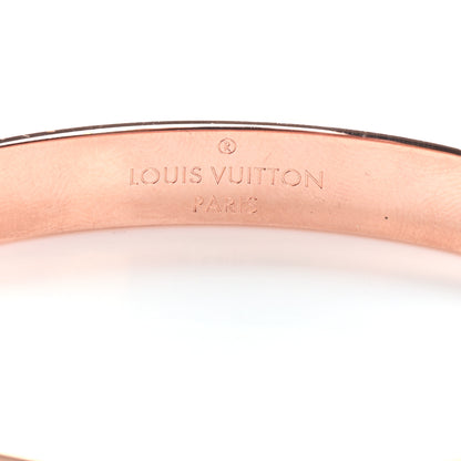 Louis Vuitton Brass Monogram Nanogram Cuff M Pink Gold 4 of 6