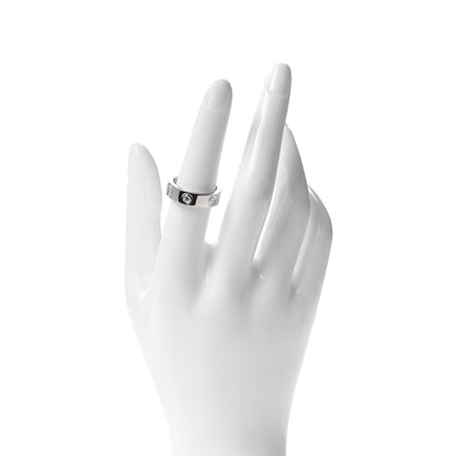 Cartier 18K White Gold 3 Diamond 5.5mm LOVE Ring 54 6.75 2 of 5