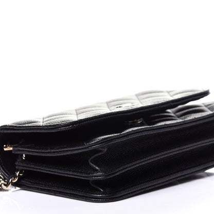 Chanel Caviar Quilted Mini Wallet On Chain WOC Black 8 of 11
