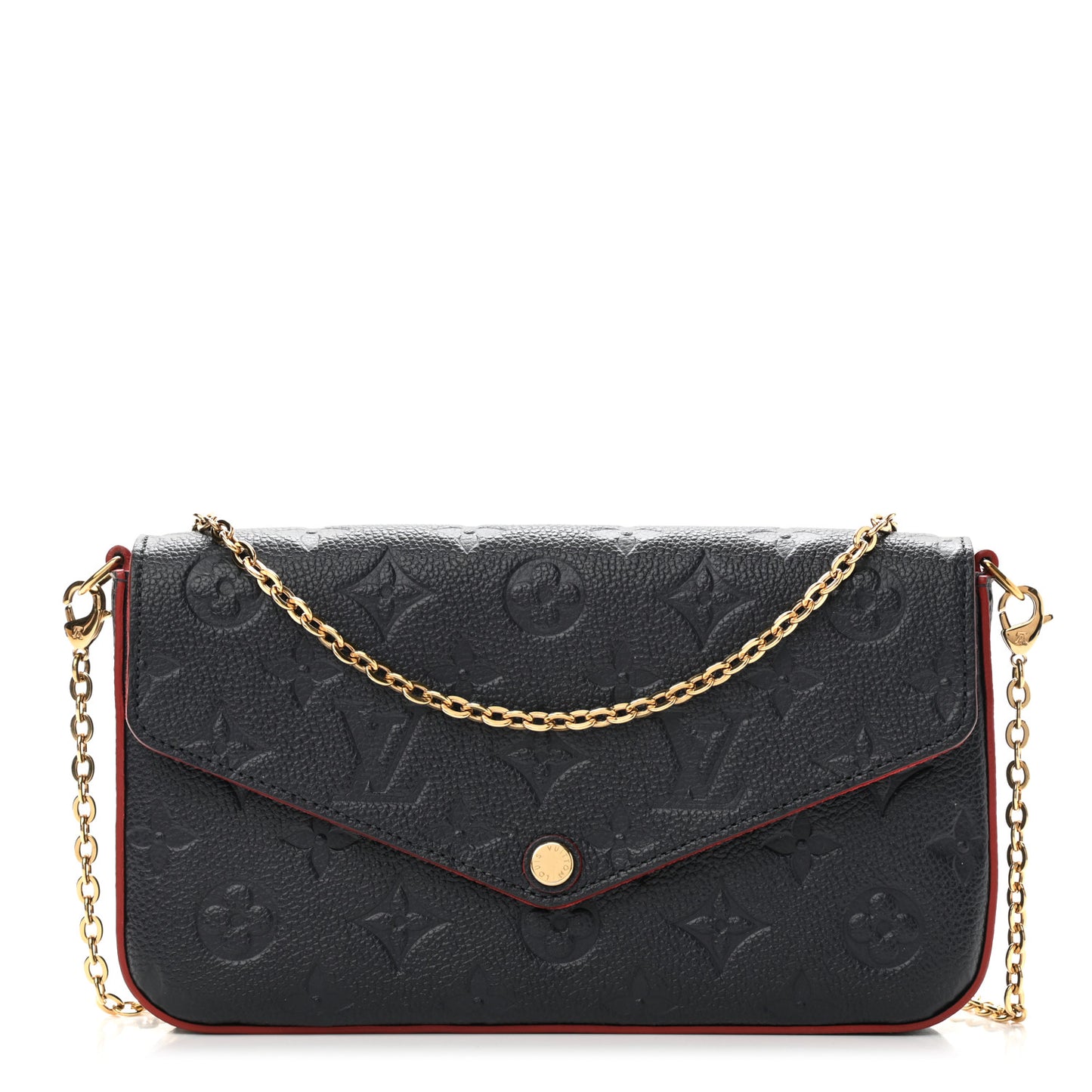 Empreinte Pochette Felicie Chain Wallet Marine Rouge