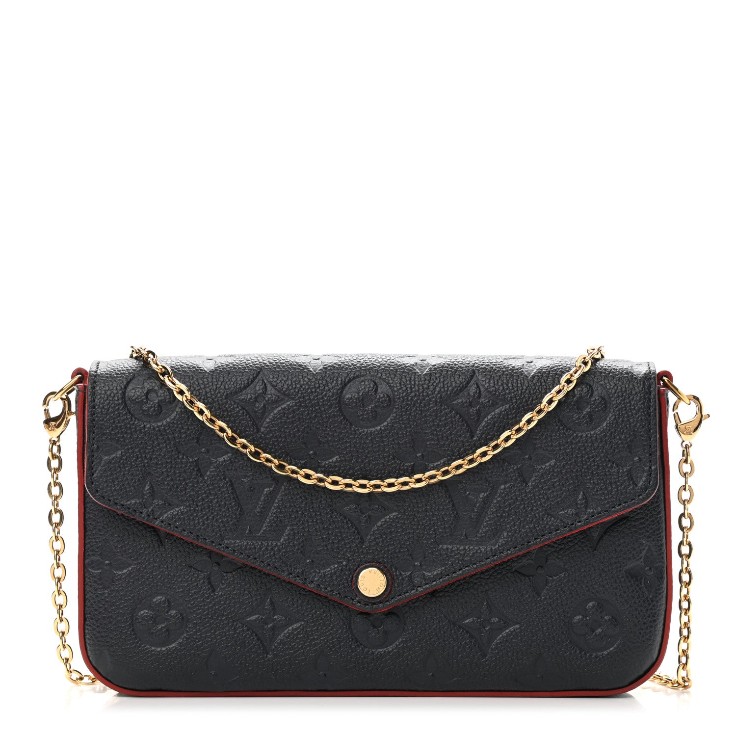 Louis Vuitton Empreinte Pochette Felicie Chain Wallet Marine Rouge 4 of 13