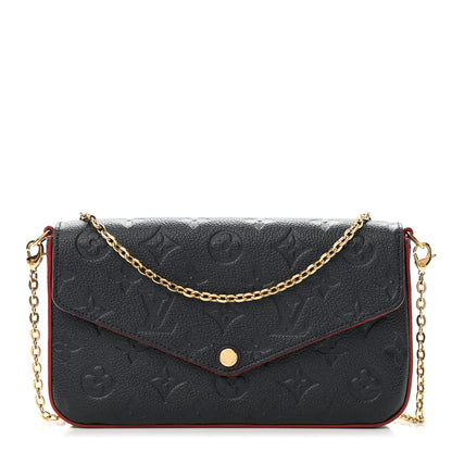 Louis Vuitton Empreinte Pochette Felicie Chain Wallet Marine Rouge 4 of 13