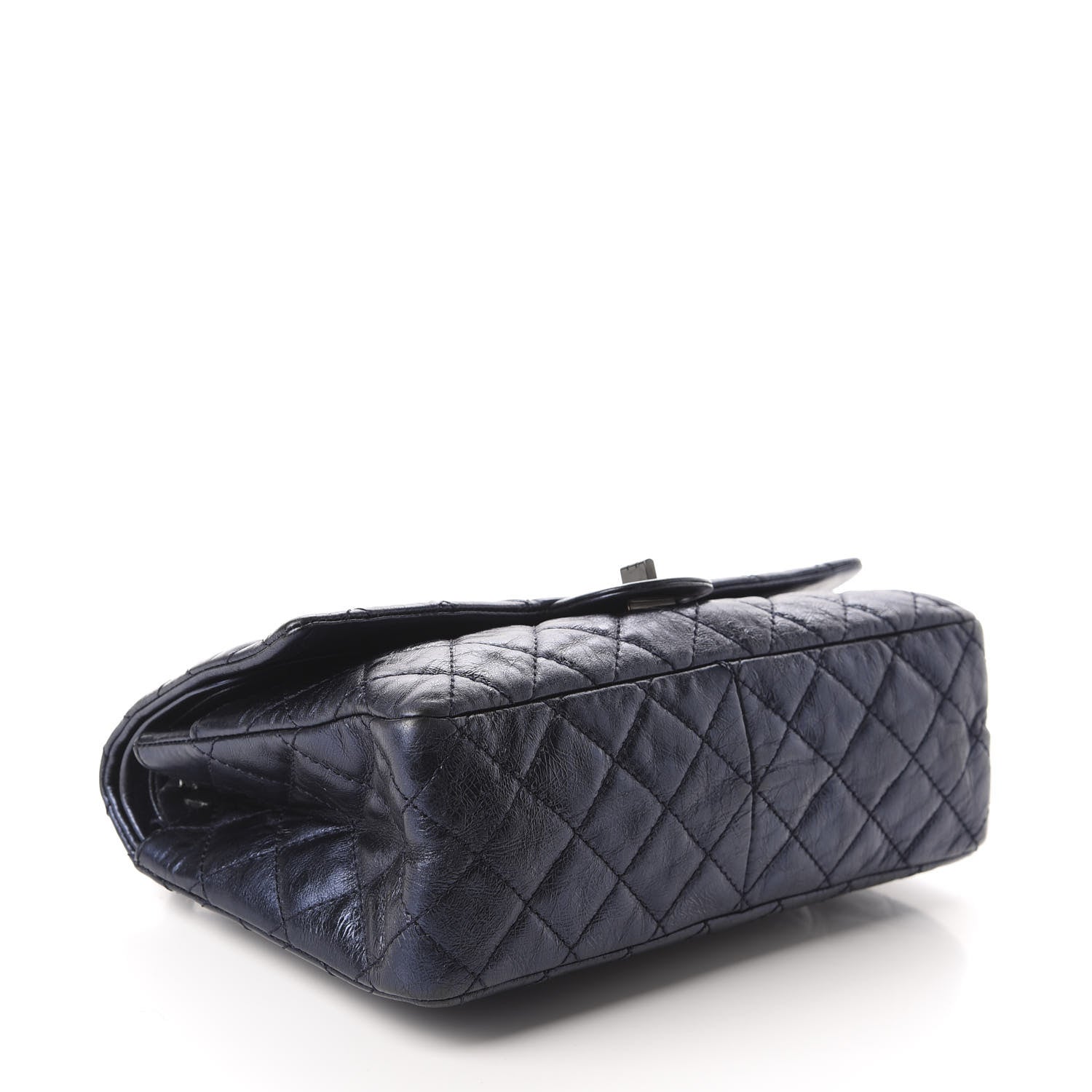 Chanel Metallic Calfskin Quilted 2.55 Reissue 226 Flap Dark Navy Blue 3 of 9