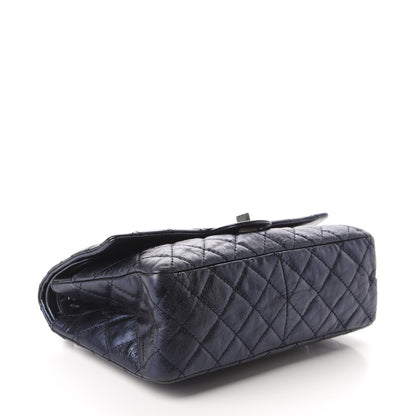 Chanel Metallic Calfskin Quilted 2.55 Reissue 226 Flap Dark Navy Blue 3 of 9