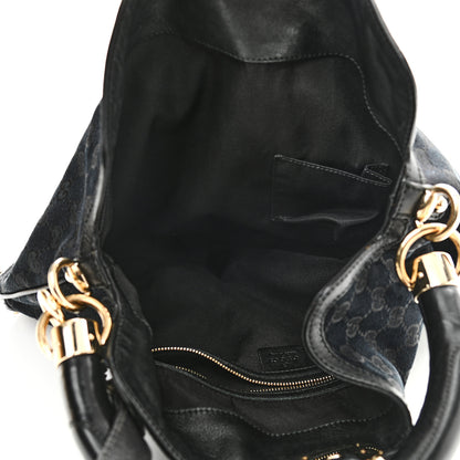 Gucci Calfskin Medium Indy Top Handle Hobo Black 5 of 10