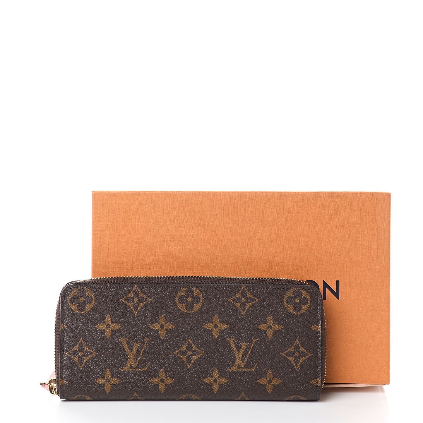 Monogram Clemence Wallet Rose Ballerine