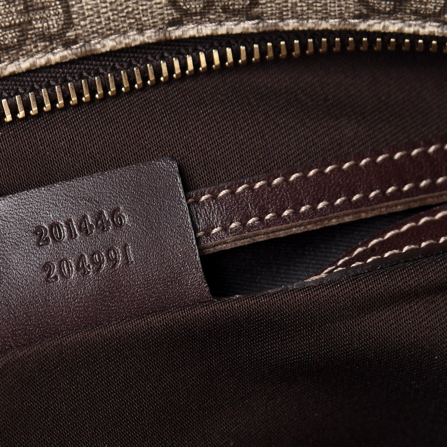 GG Supreme Monogram Medium Flat Messenger Bag Dark Brown
