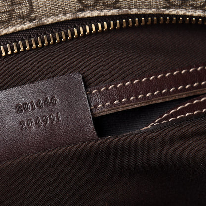 Gucci GG Supreme Monogram Medium Flat Messenger Bag Dark Brown 9 of 10