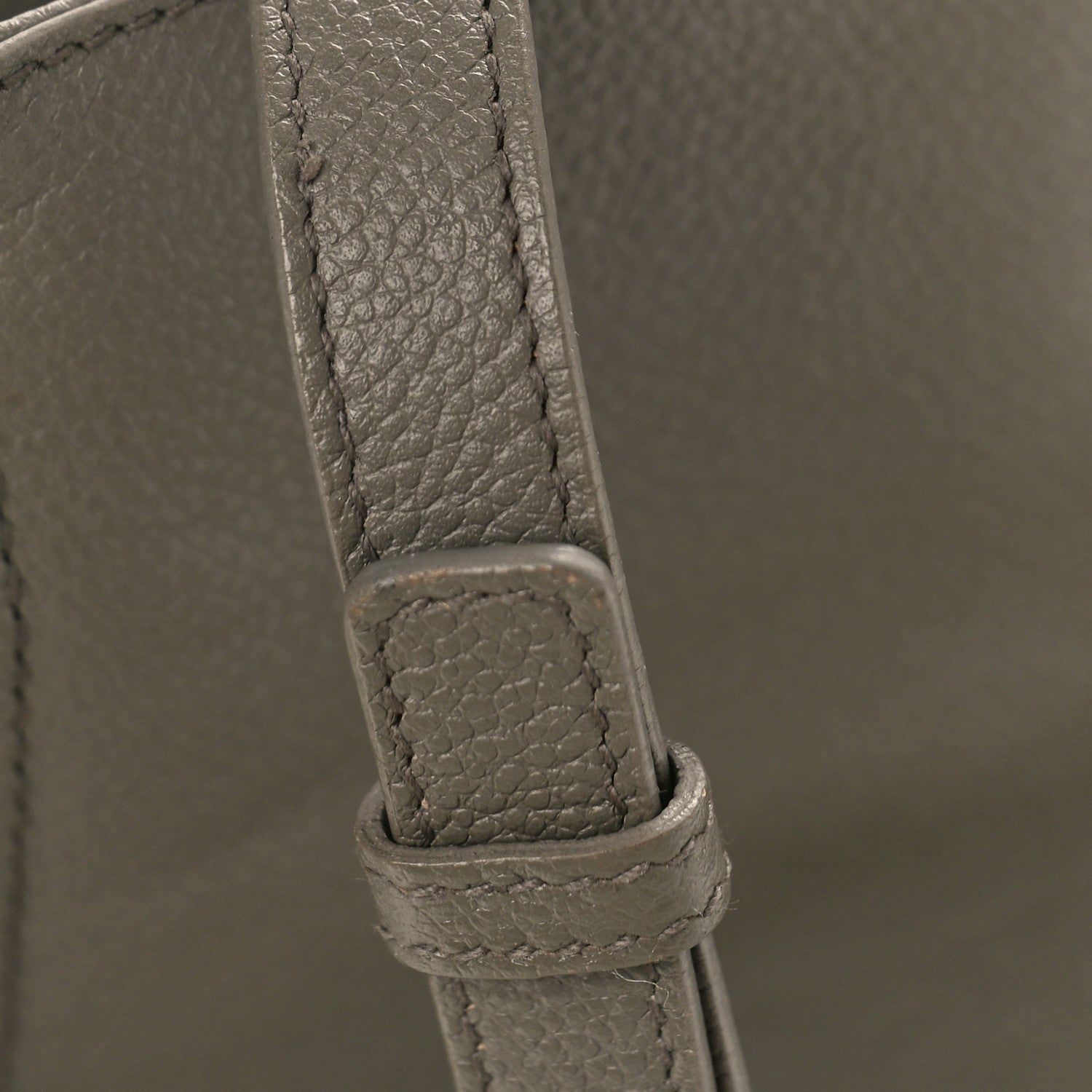 Saint Laurent Grained Calfskin Small Cabas Rive Gauche Fog 11 of 13