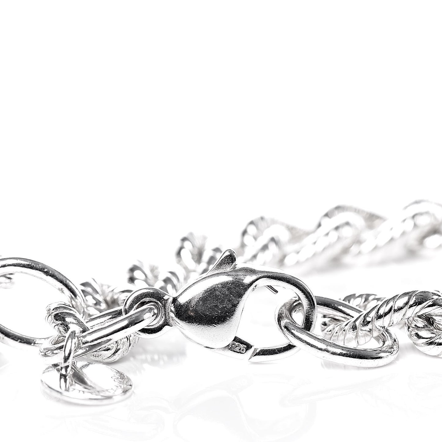 Sterling Silver Dogwood Charm Bracelet
