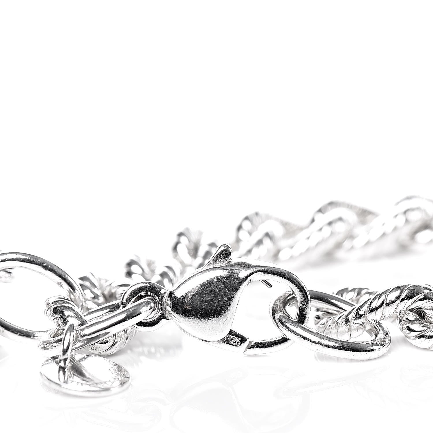 Tiffany Sterling Silver Dogwood Charm Bracelet 6 of 6