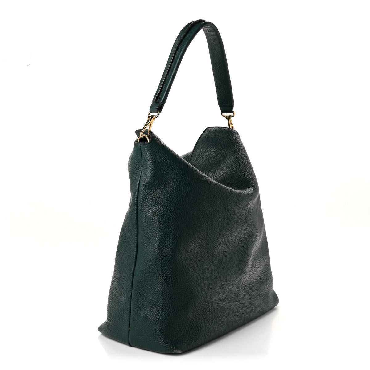 Grainy Calfskin Medium Cale Hobo Green