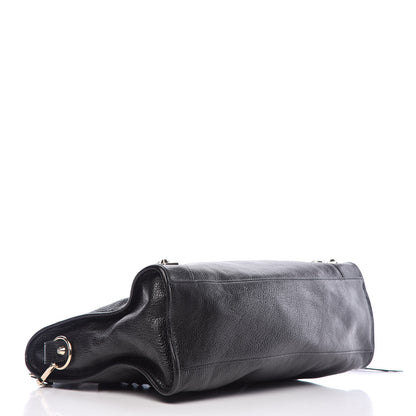 Balenciaga Chevre Gold Metallic Edge Hardware City Black 4 of 9
