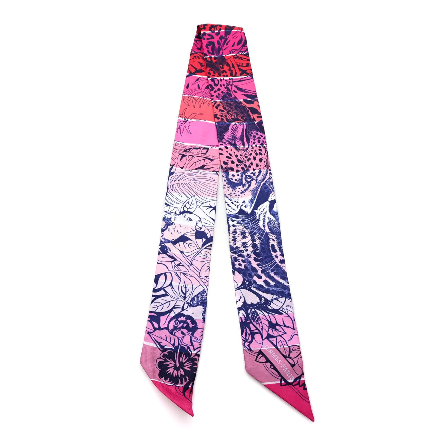 Silk Jungle Love Rainbow Twilly Rose Vif Encre White