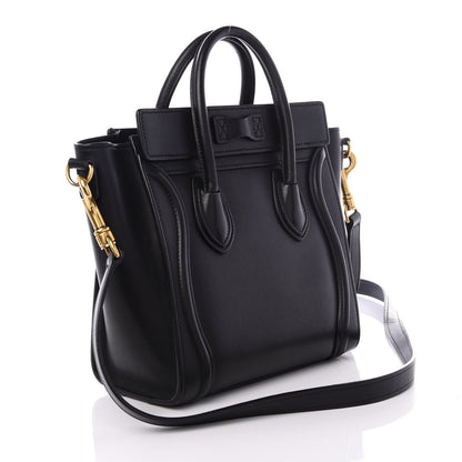 Celine Smooth Calfskin Nano Luggage Black 2 of 8