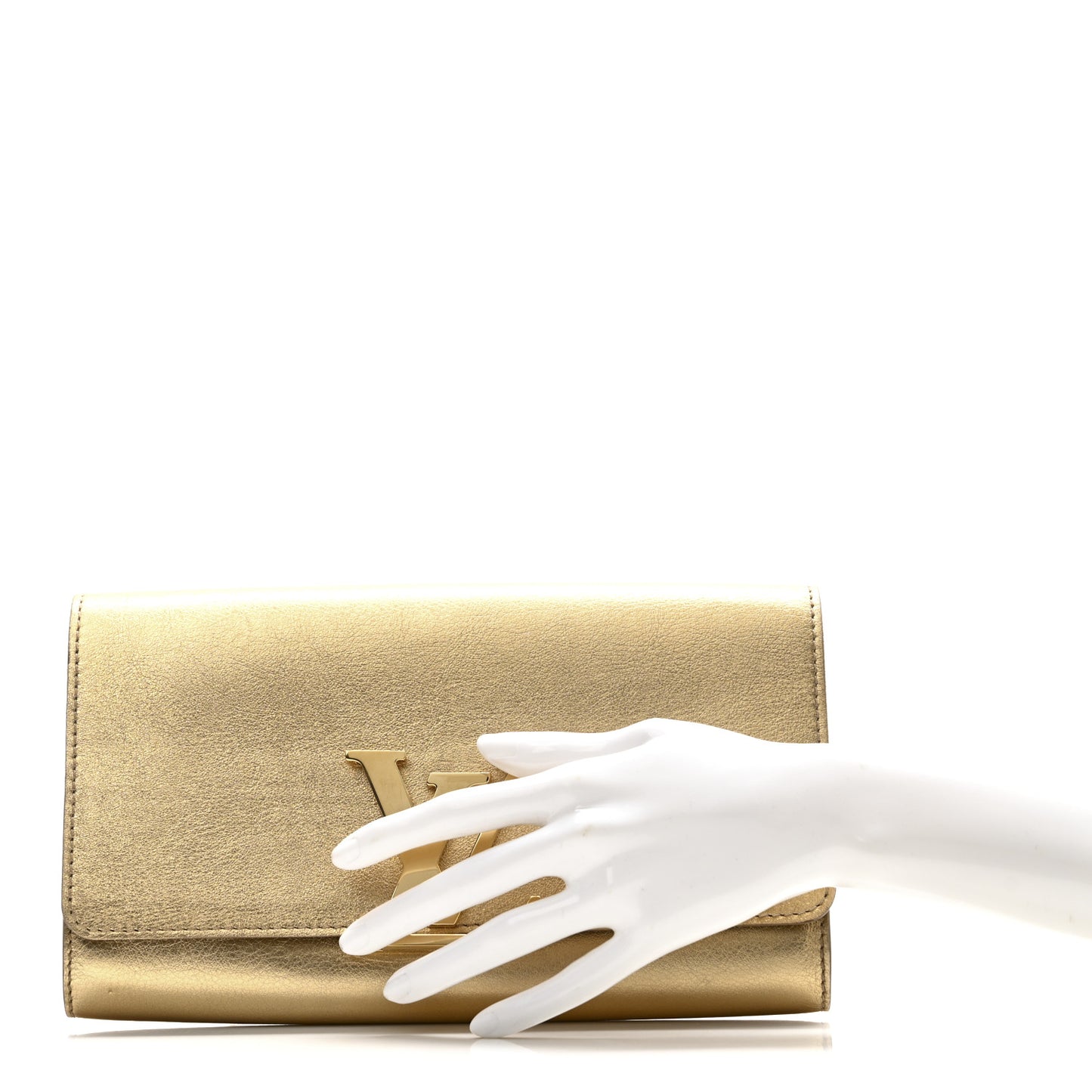 Calfskin Neo Sobe Louise EW Clutch Gold