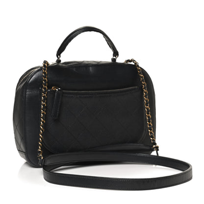 Chanel Shiny Calfskin Goatskin Quilted Coco Curve Vanity Black 3 of 10