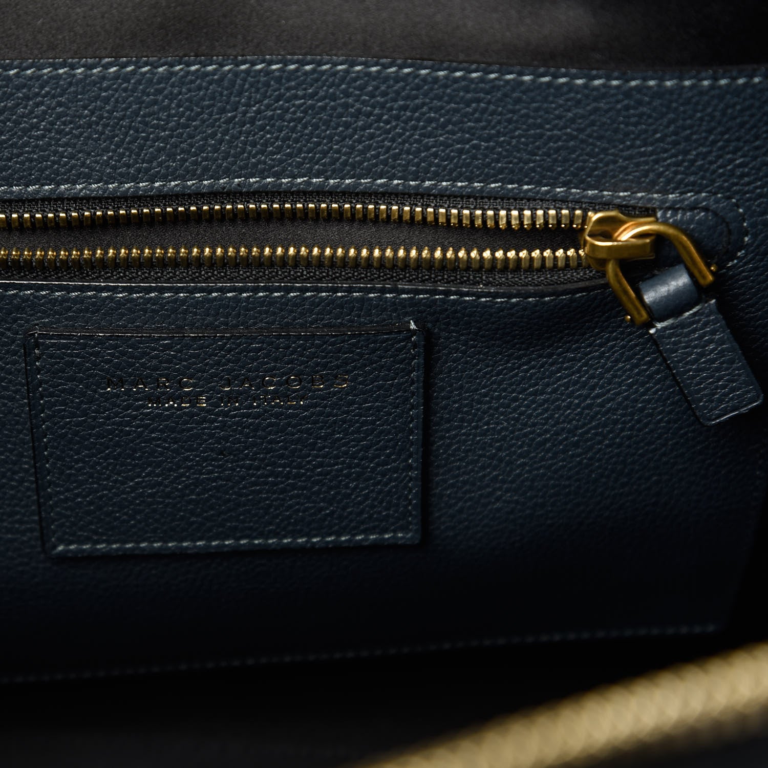 Marc Jacobs Textured Calfskin Medium Incognito Satchel Navy 8 of 11