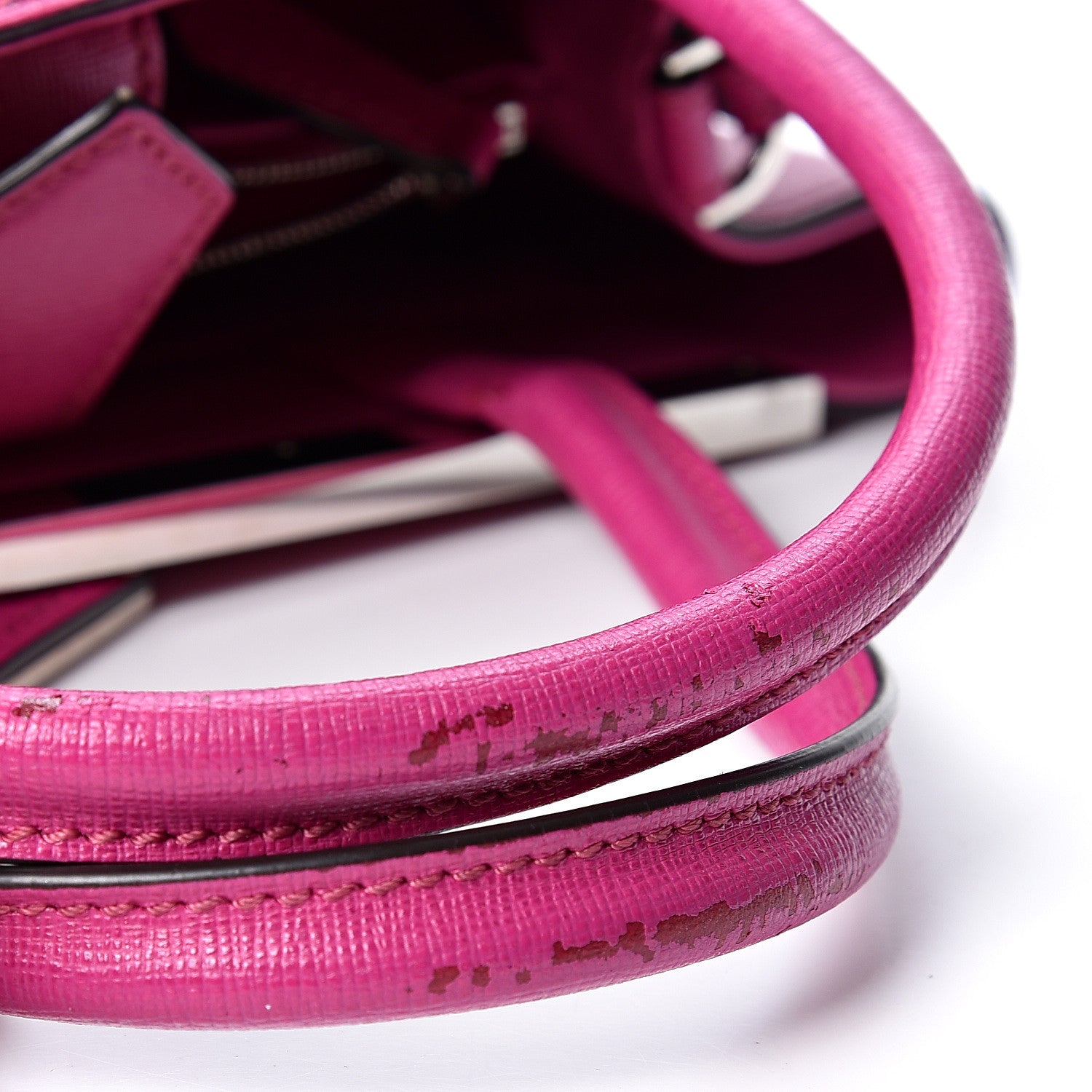 Fendi Vitello Elite Petite 2Jours Tote Magenta 8 of 10