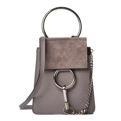 Chloe Suede Calfskin Mini Faye Bracelet Bag Motty Grey 1 of 8