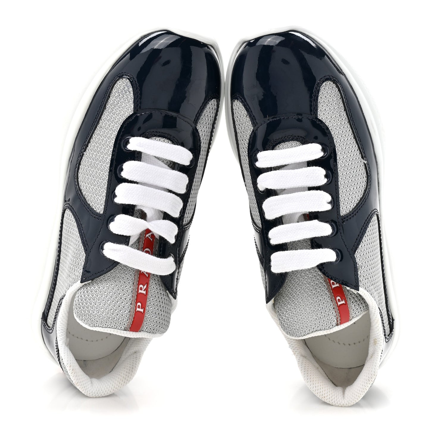 Patent Technical Fabric America's Cup Biker Sneakers 35 Royal Blue