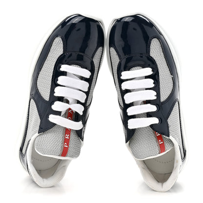 Prada Patent Technical Fabric America's Cup Biker Sneakers 35 Royal Blue 2 of 12